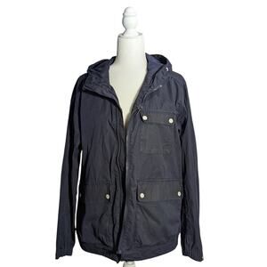 L.O.G.G. H&M  Utility Zipper Jacket Navy Blue Medium